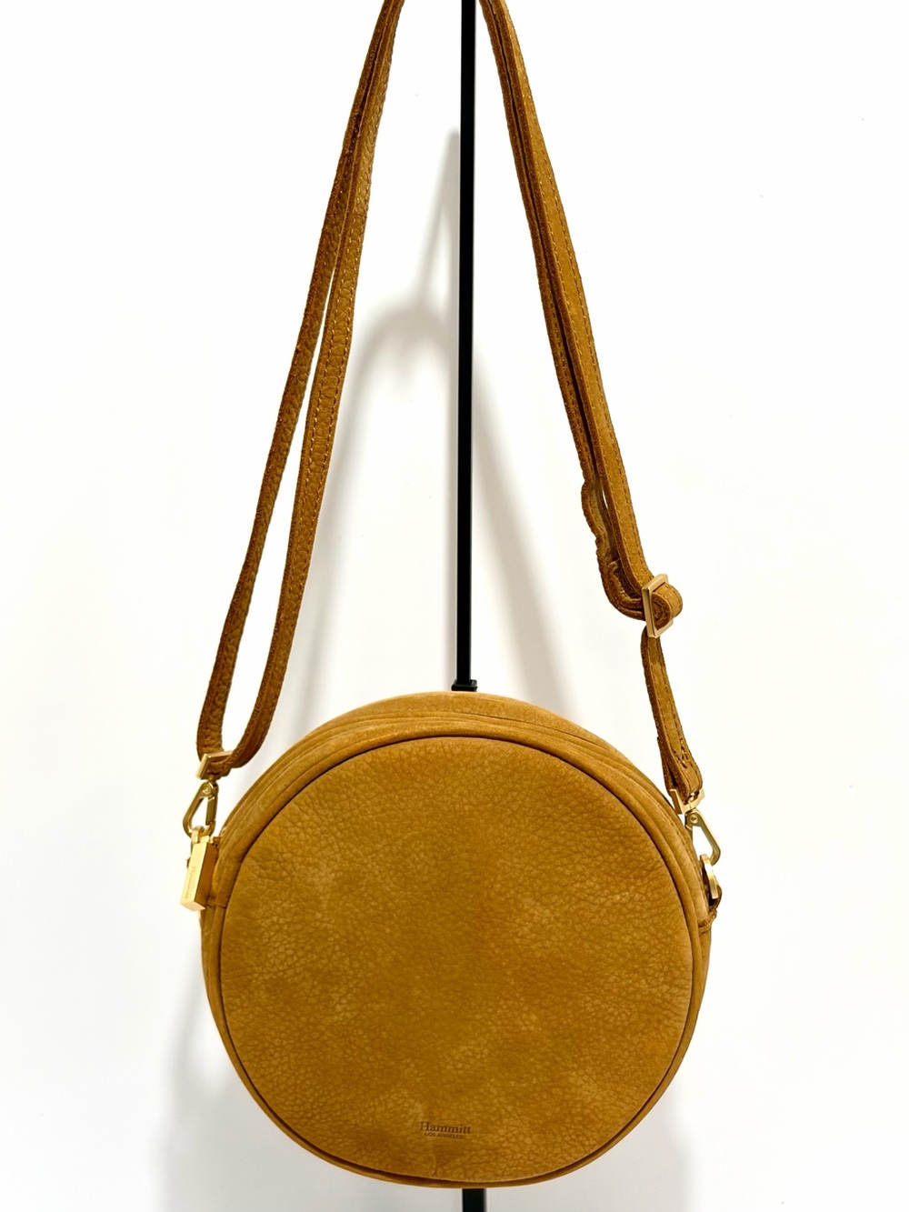Hammitt Greg Small Circular Crossbody Bag/Tan Nubuck/Buffed Suede/Brushed Gold